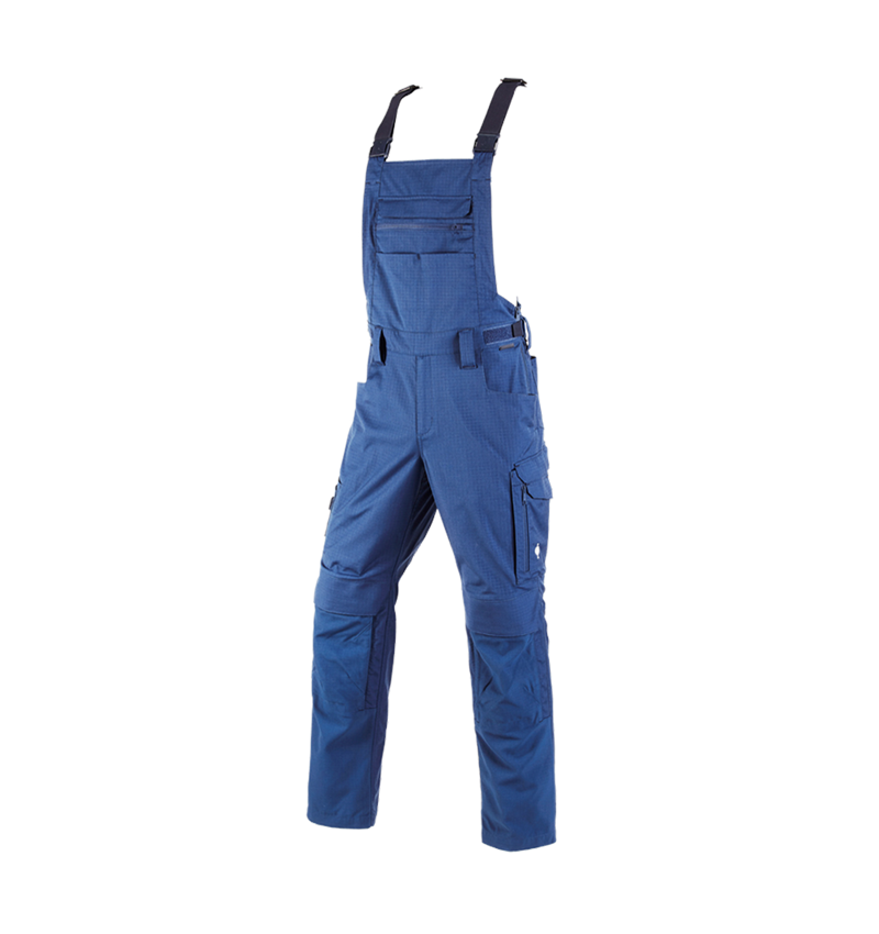 Pracovní kalhoty: Kalhoty s laclem e.s.concrete solid + alkalická modrá 2