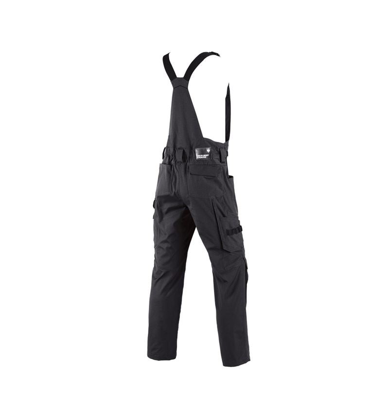 Pracovní kalhoty: Kalhoty s laclem e.s.concrete solid + černá 3