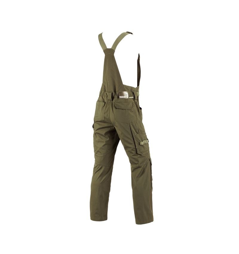Pracovní kalhoty: Kalhoty s laclem e.s.concrete solid + bahnitá zelená 3