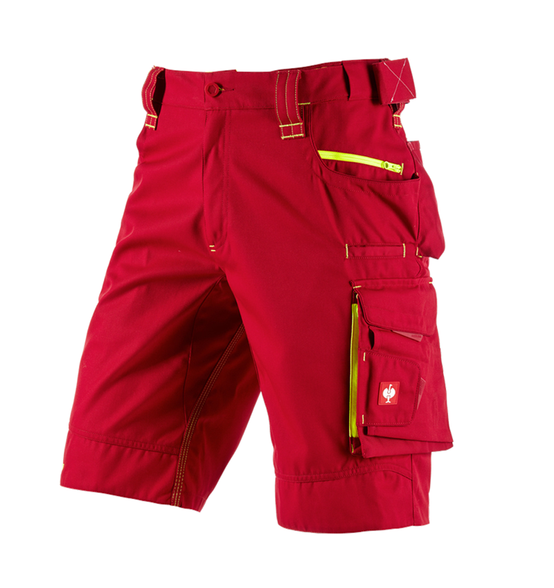 Pracovní kalhoty: Šortky e.s.motion 2020 + ohnivě červená/výstražná žlutá 2