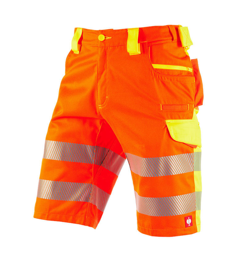 Pracovní kalhoty: Výstražné šortky e.s.motion 2020 + výstražná oranžová/výstražná žlutá 2