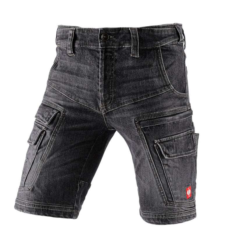 Pracovní kalhoty: e.s. Pracovní džínové šortky cargo POWER denim + blackwashed 2