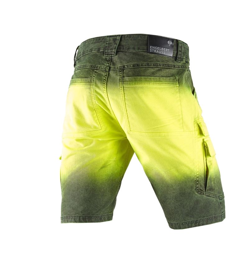 Pracovní kalhoty: e.s. Šortky color sprayer + výstražná žlutá/černá 3