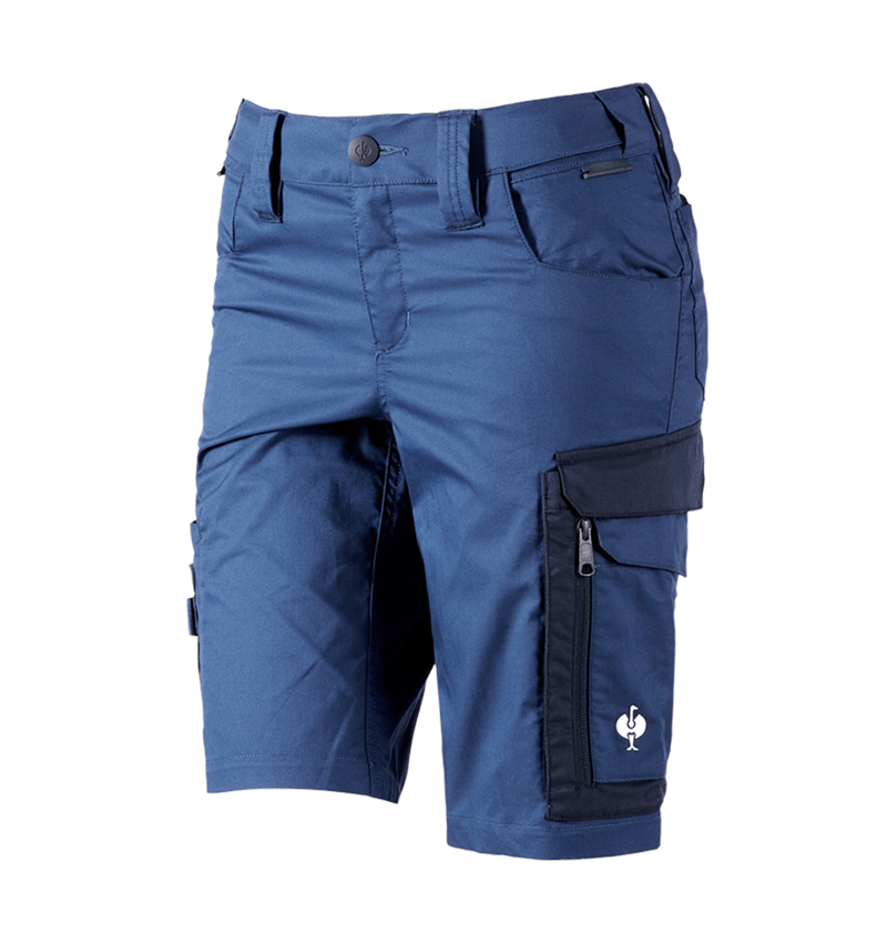 Pracovní kalhoty: Šortky e.s.concrete light, dámské + alkalická modrá/hlubinněmodrá 2