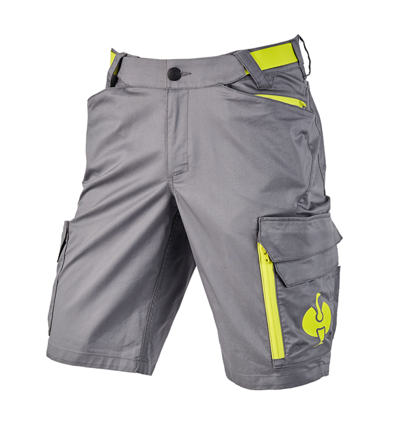 Pracovní kalhoty: Šortky e.s.trail + čedičově šedá/acidově žlutá 2