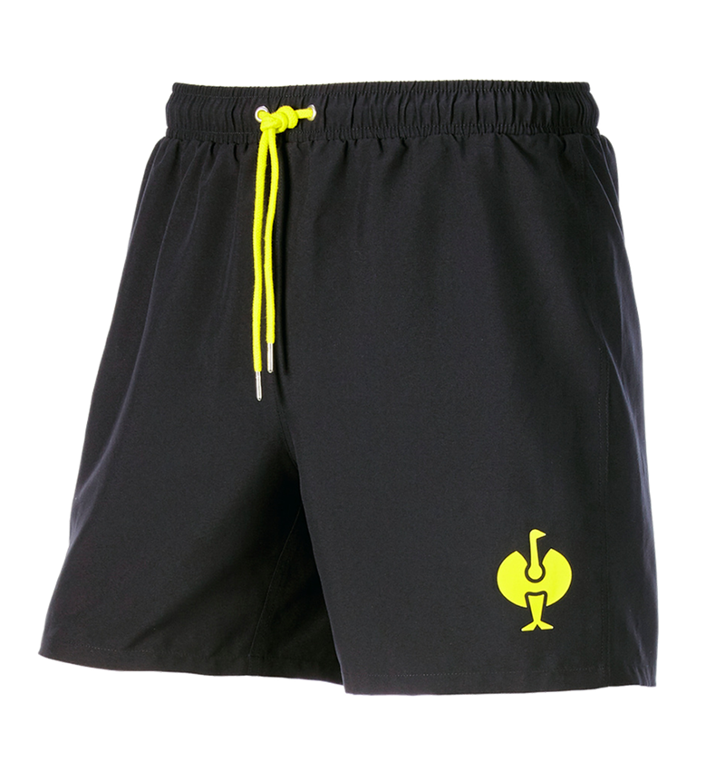 Pracovní kalhoty: Koupací šortky e.s.trail + černá/acidově žlutá 4