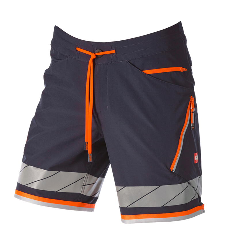 Oděvy: Reflex funkční šortky e.s.ambition + tmavomodrá/výstražná oranžová 7