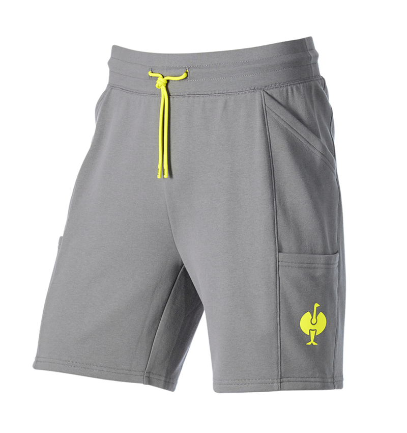 Pracovní kalhoty: Teplákové šortky light e.s.trail + čedičově šedá/acidově žlutá 3