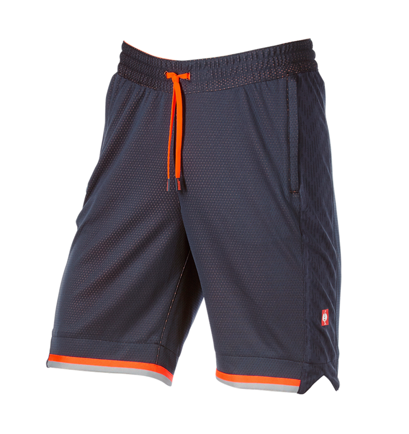 Oděvy: Funkční šortky e.s.ambition + tmavomodrá/výstražná oranžová 4