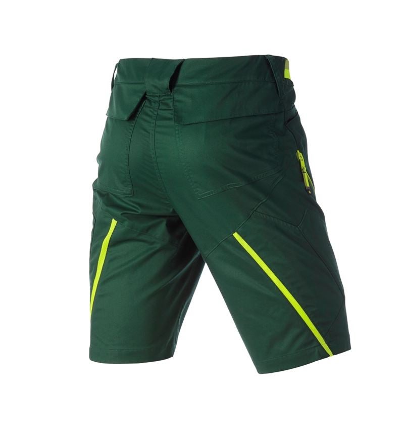 Pracovní kalhoty: Šortky s více kapsami e.s.ambition + zelená/výstražná žlutá 7