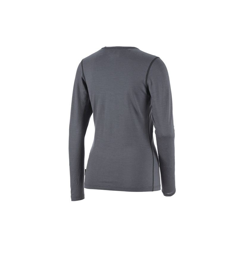 Funkční spodní prádlo: e.s. triko s dlouhým rukávem Merino, dámské + cement/grafit 3
