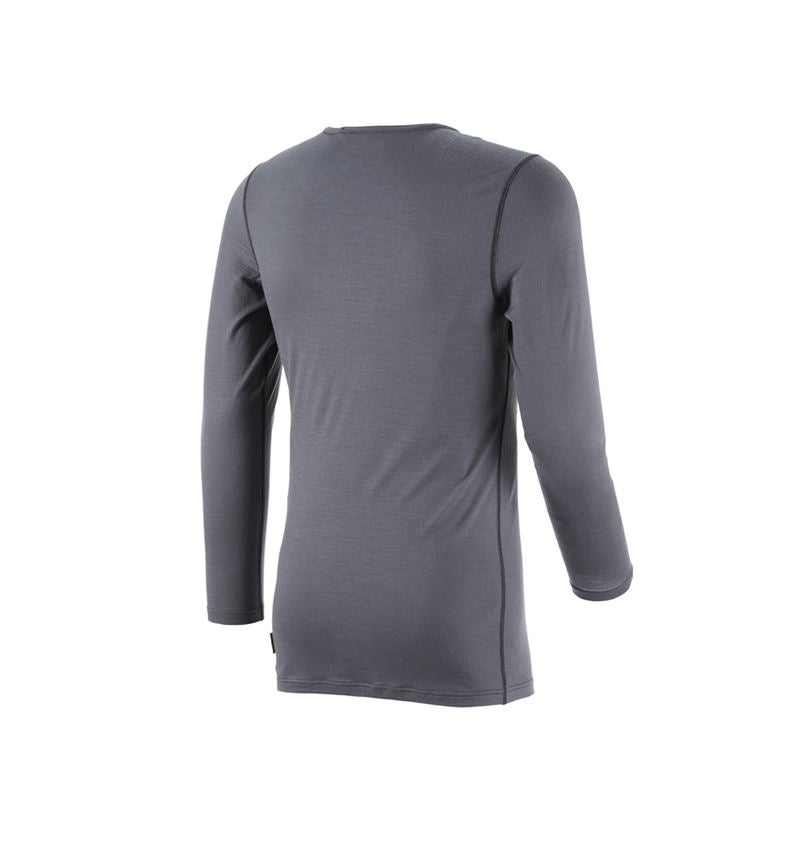 Spodní prádlo | Termo oblečení: e.s. triko s dlouhým rukávem Merino, pánské + cement/grafit 2
