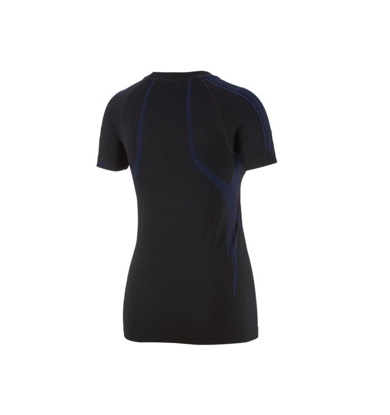 Funkční spodní prádlo: e.s. Funkční-Tričko seamless-warm, dámské + černá/enciánově modrá 3
