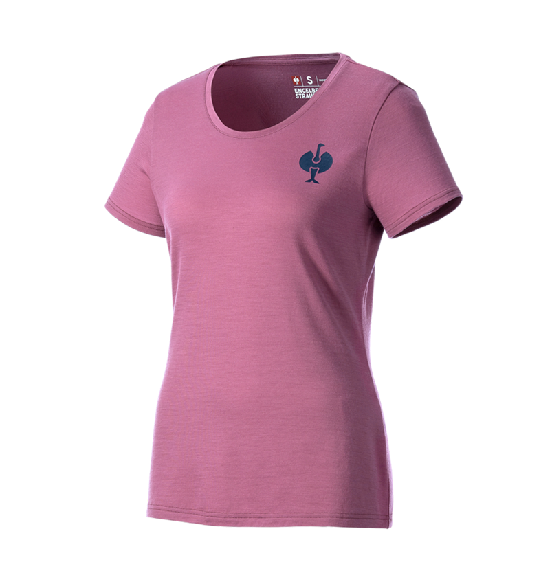 Oděvy: Tričko Merino e.s.trail, dámská + tara pink/hlubinněmodrá 5