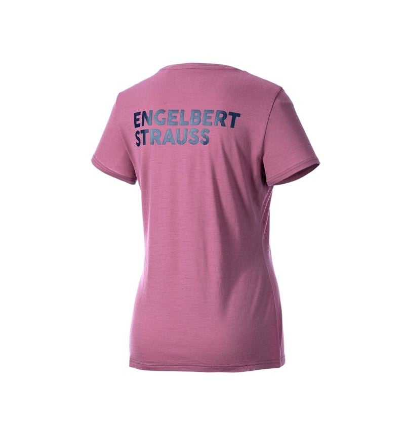 Trička | Svetry | Košile: Tričko Merino e.s.trail, dámská + tara pink/hlubinněmodrá 6