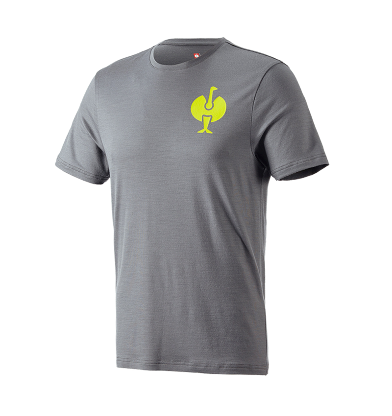 Trička, svetry & košile: Tričko Merino e.s.trail + čedičově šedá/acidově žlutá 2