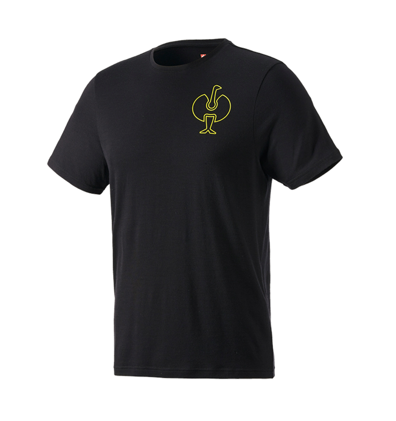 Trička, svetry & košile: Tričko Merino e.s.trail + černá/acidově žlutá 2