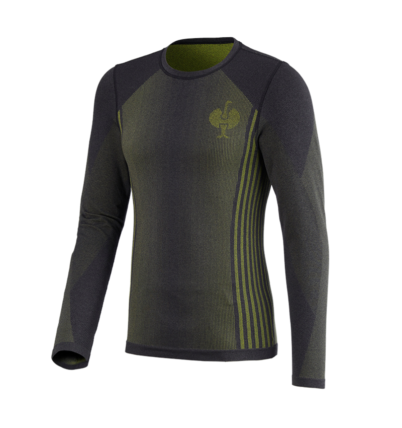 Spodní prádlo | Termo oblečení: Funkční triko s dlouhým rukávem e.s.trail bezešvé + černá/acidově žlutá 4