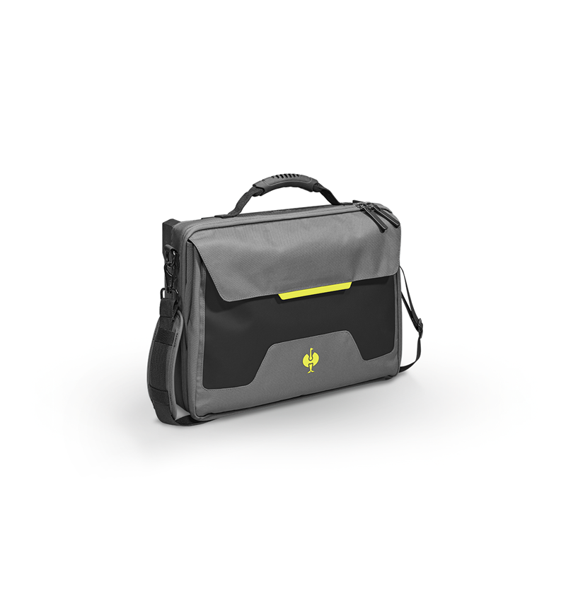 STRAUSSbox Systém: STRAUSSbox taška na laptop + čedičově šedá/acidově žlutá