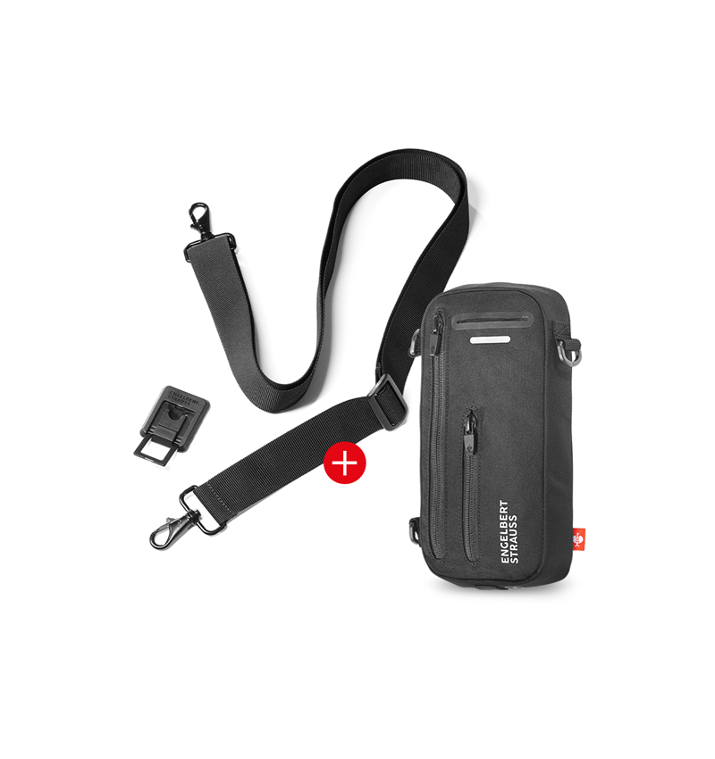 Doplňky: SADA: e.s. phone leash + bag + černá