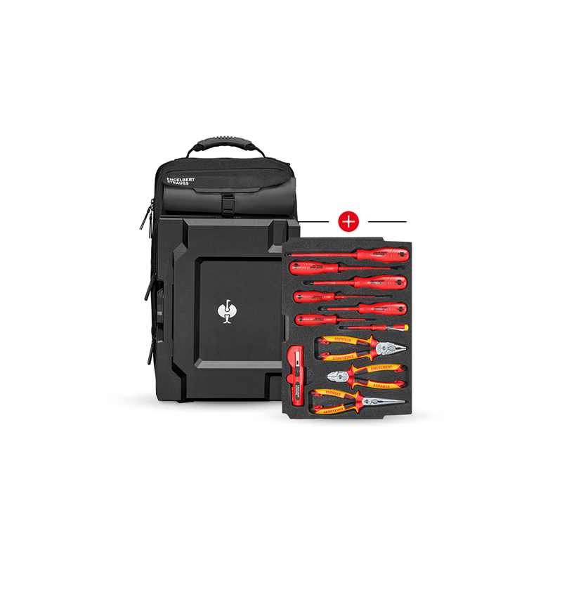 STRAUSSbox Systém: Vložka Elektro Classic + batoh STRAUSSbox + černá
