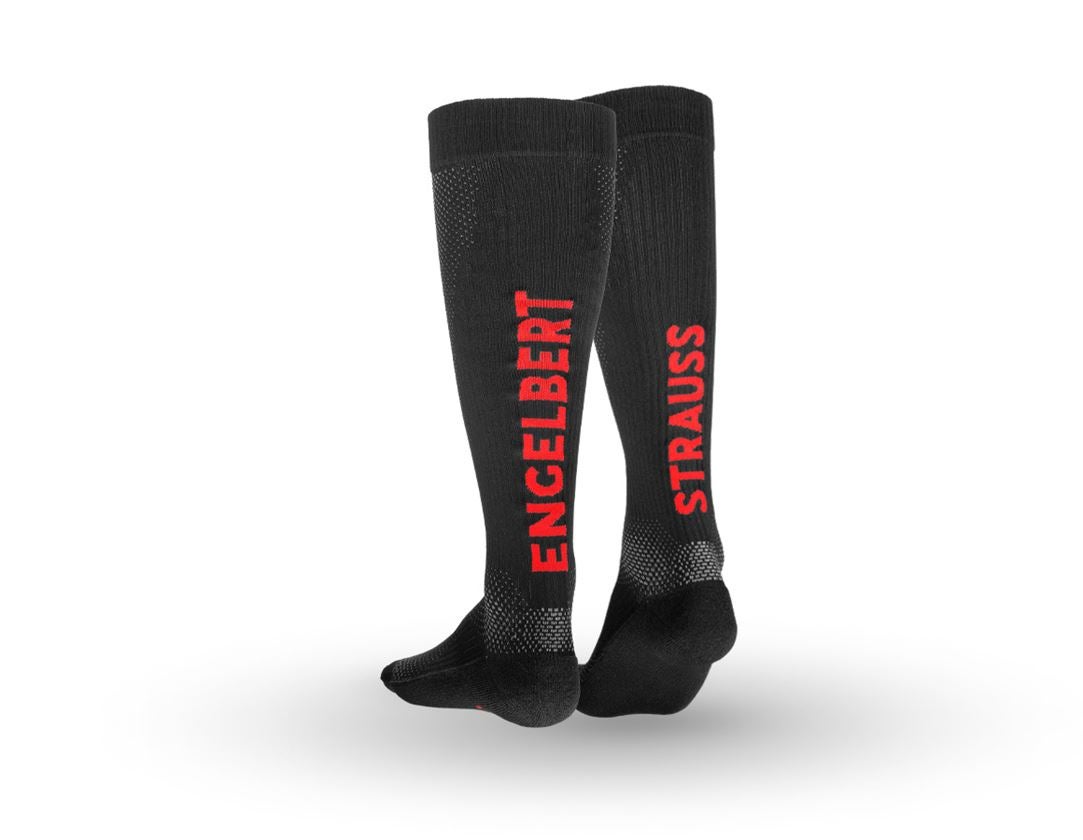 Ponožky | Punčochy: e.s. Celoroční funkční ponožky light/x-high + černá/strauss červená