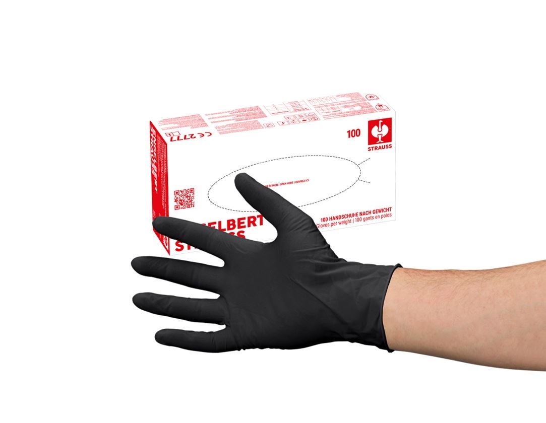 Jednorázové rukavice: Jednorázové nitrilové rukavice na vyšetření,nepudr + černá