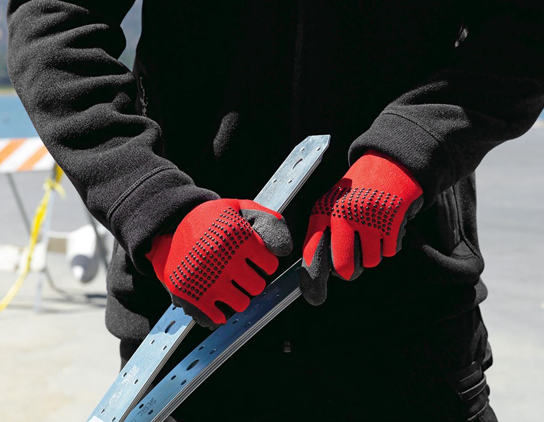 Povrstvené: Latexové pletené rukavice Techno Grip