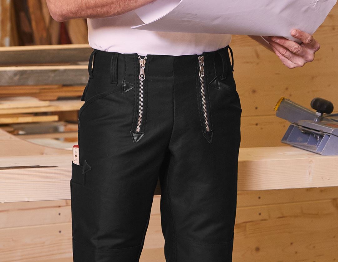 Pracovní kalhoty: e.s. Cechovní kalhoty z hr. kordu- úzké + černá 1