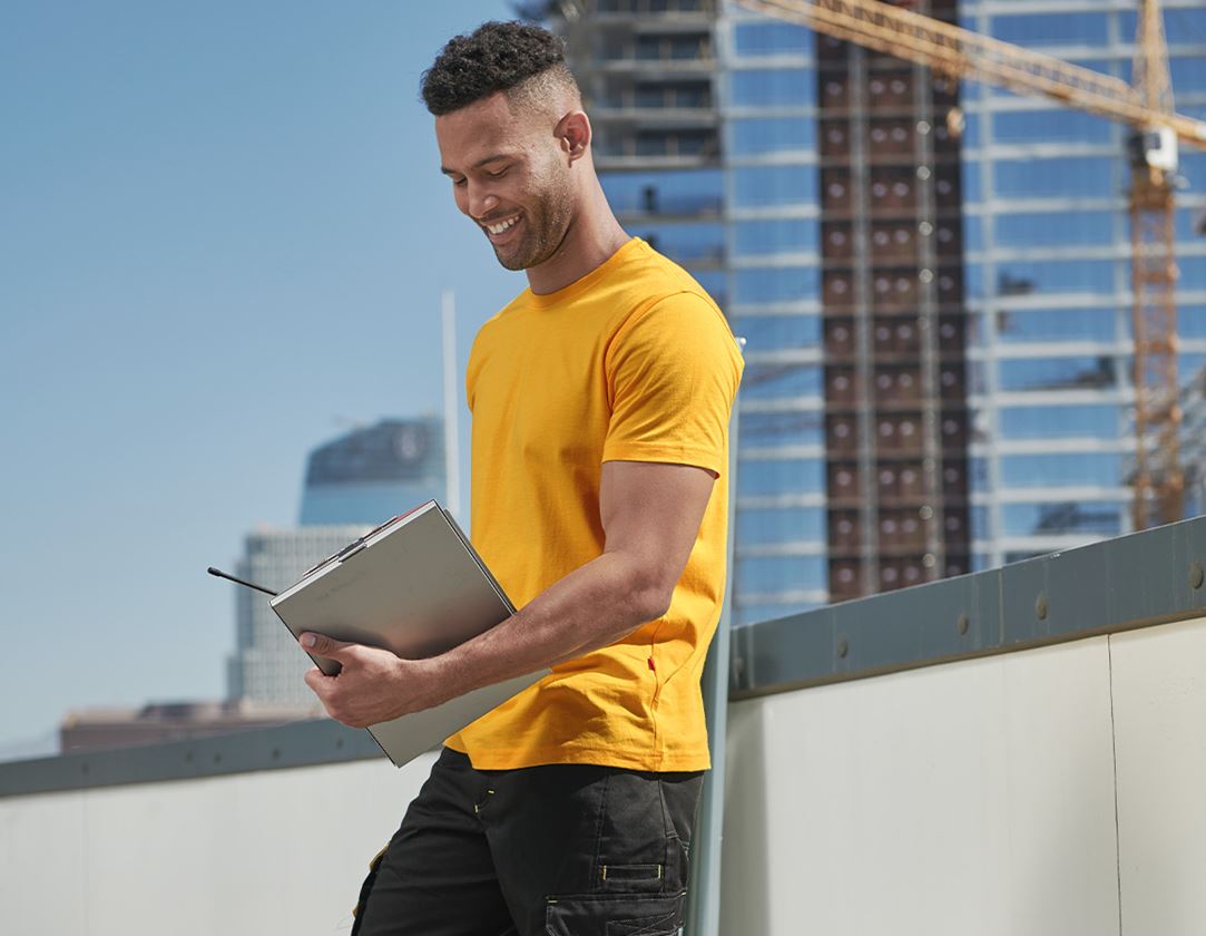 Trička, svetry & košile: e.s. Tričko cotton + žlutá 1