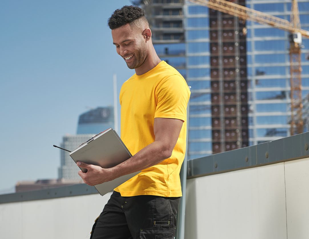 Trička, svetry & košile: e.s. Tričko cotton + žlutá 1