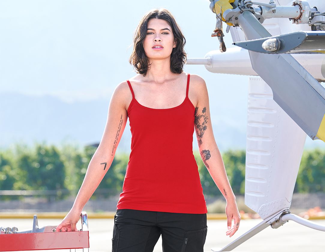 Trička | Svetry | Košile: e.s. Tilko cotton stretch, dámské + ohnivě červená 1