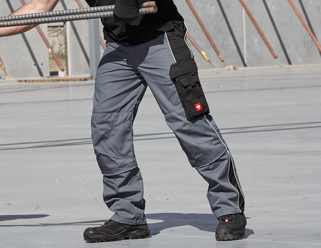 Pracovní kalhoty: Zip-off Kalhoty e.s.active + šedá/černá