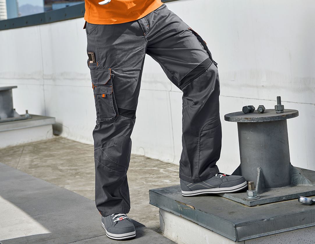 Pracovní kalhoty: Kalhoty do pasu e.s.akzent + antracit/oranžová 1