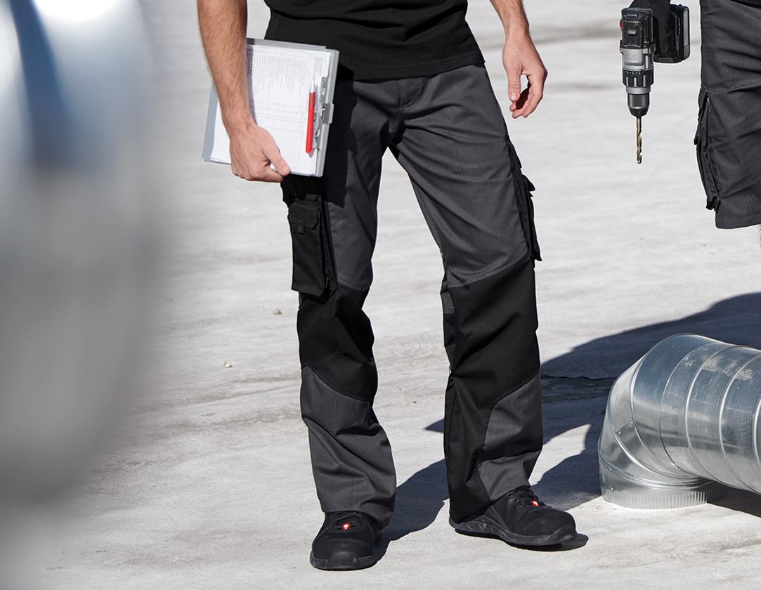 Pracovní kalhoty: Kalhoty do pasu e.s. carat + antracit/černá