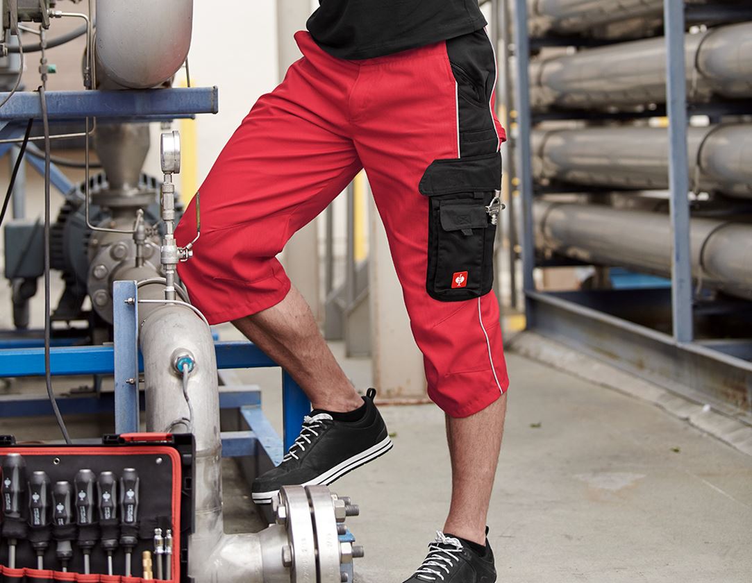 Pracovní kalhoty: e.s.active pirátské kalhoty + červená/černá 1