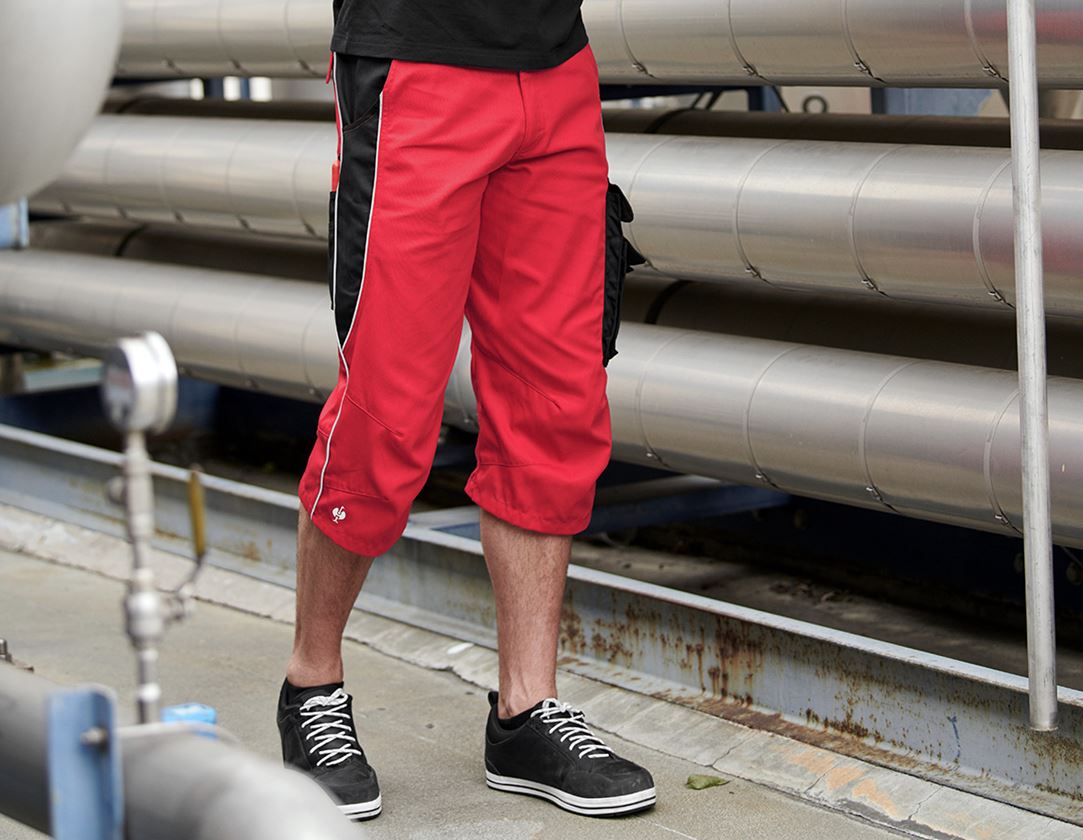 Pracovní kalhoty: e.s.active pirátské kalhoty + červená/černá