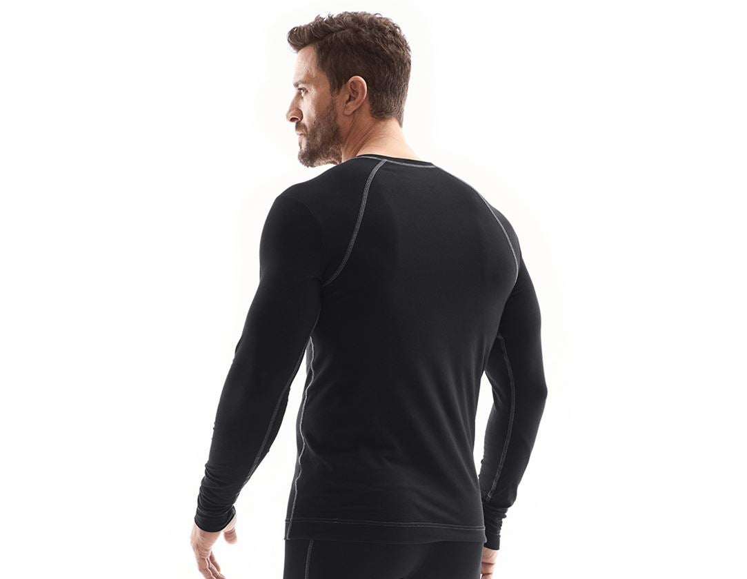 Spodní prádlo | Termo oblečení: e.s. triko s dlouhým rukávem z bavlněného streče + černá 1