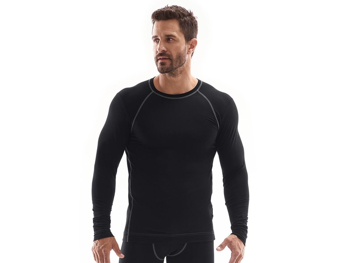 Spodní prádlo | Termo oblečení: e.s. triko s dlouhým rukávem z bavlněného streče + černá