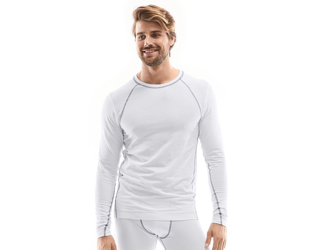 Chlad: e.s. triko s dlouhým rukávem z bavlněného streče + bílá