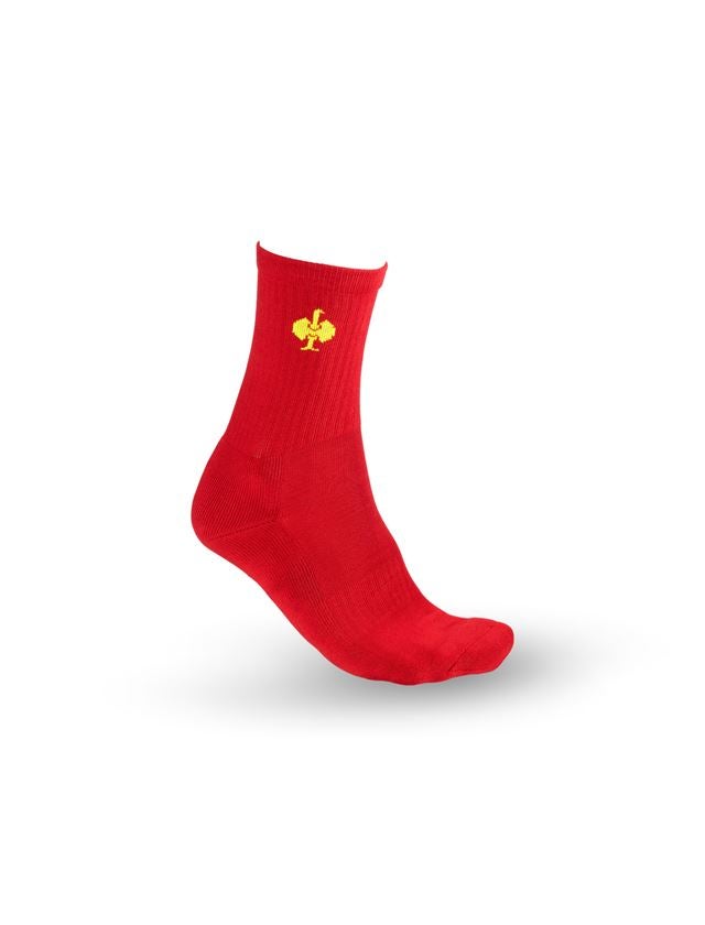 Ponožky | Punčochy: e.s. Víceúčelové ponožky Classic light/high + ohnivě červená/výstražná žlutá