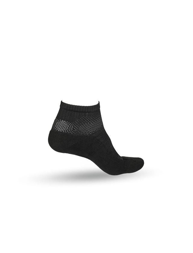 Ponožky | Punčochy: e.s. Celoroční funkční ponožky light/low + černá/strauss červená