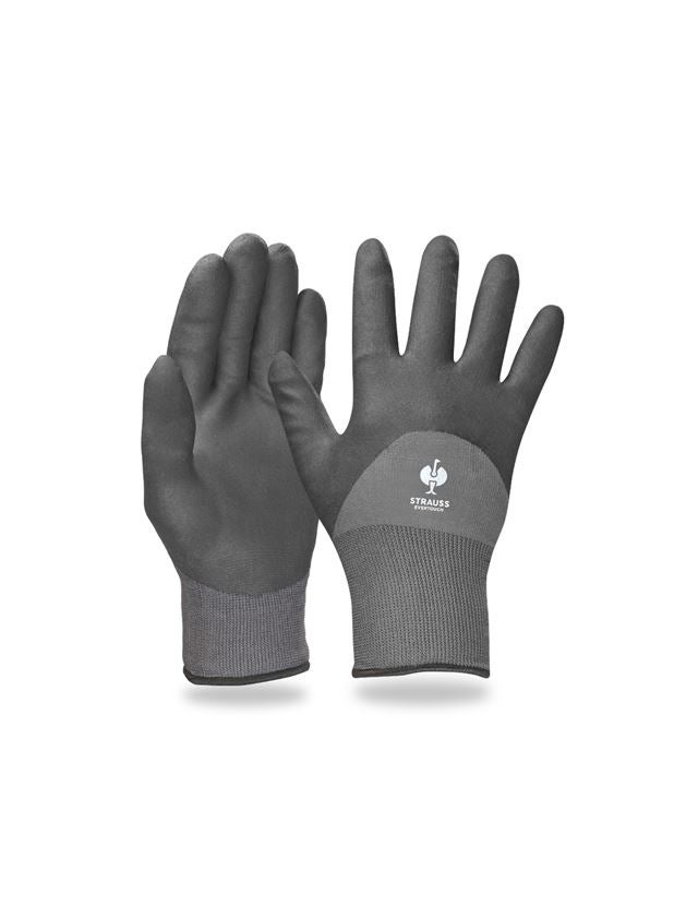 Povrstvené: e.s. Nitrilové rukavice evertouch winter + černá/šedá