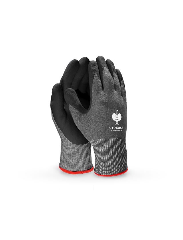 Povrstvené: e.s. Nitrilové rukavice evertouch allseasons + černá/šedá