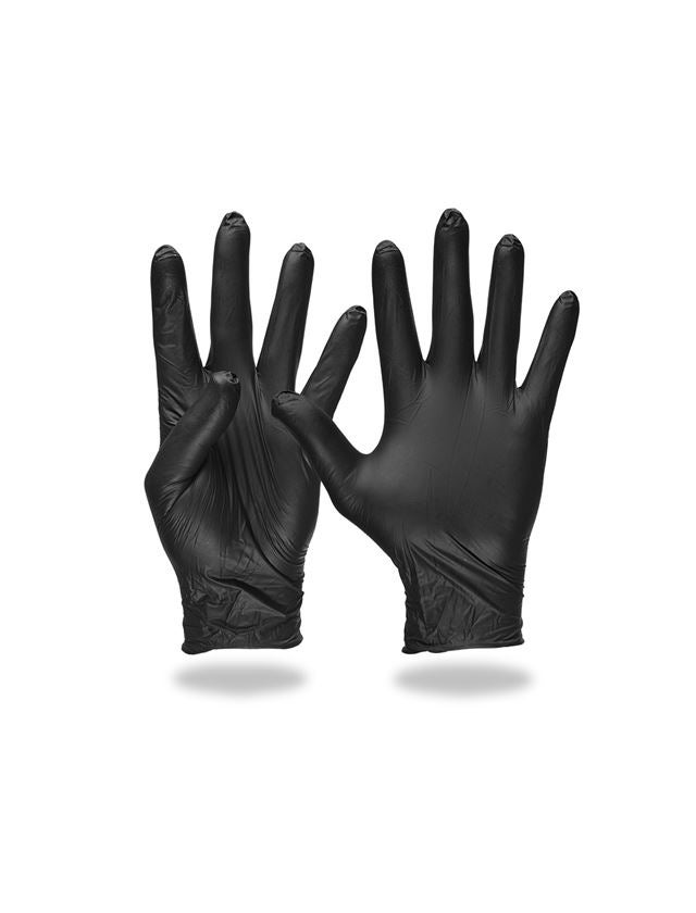 Jednorázové rukavice: Jednorázové nitrilové rukavice na vyšetření,nepudr + černá