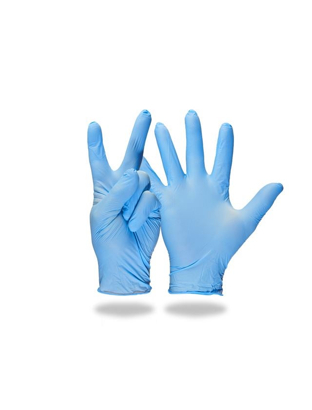 Povrstvené: Jednorázové nitrilové rukavice na vyšetření,nepudr + modrá