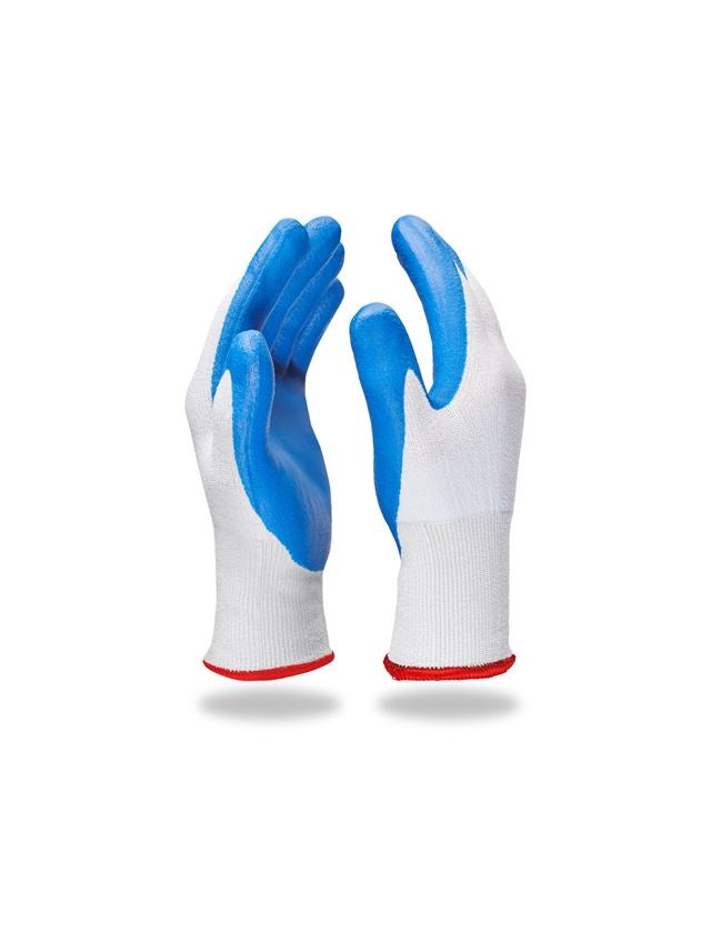Povrstvené: e.s. Nitrilové rukavice evertouch cut + modrá/světlé modrý-melanž