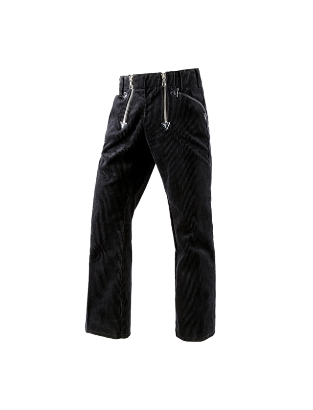Pracovní kalhoty: e.s. Cechovní kalhoty z hrubého kordu s rozšířenýc + černá 1