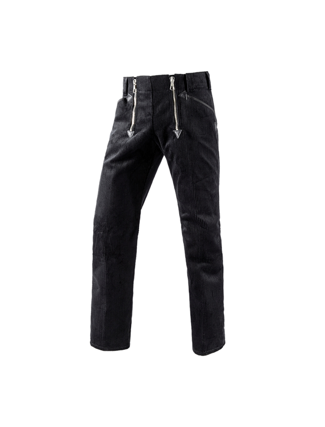 Pracovní kalhoty: e.s. Cechovní kalhoty z hrubého kordu bez rozšířen + černá 1