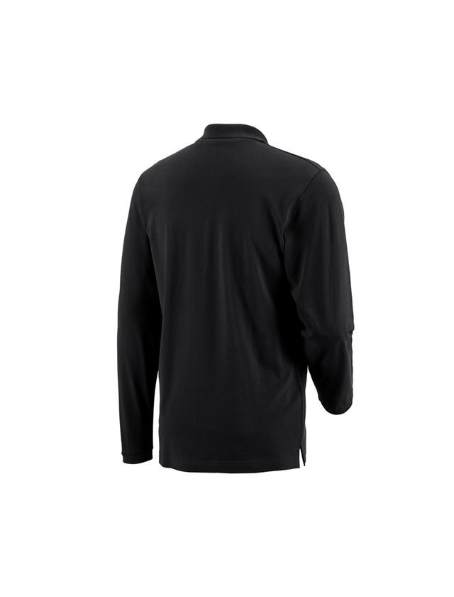 Trička, svetry & košile: e.s. Longsleeve-Polo tričko cotton Pocket + černá 2